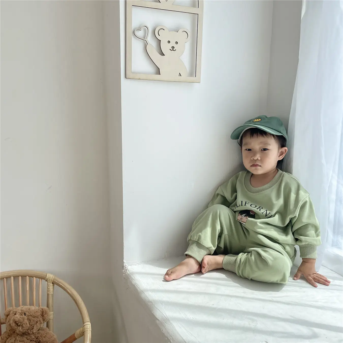 Children's Cartoon Bear Leisure Sports Suit