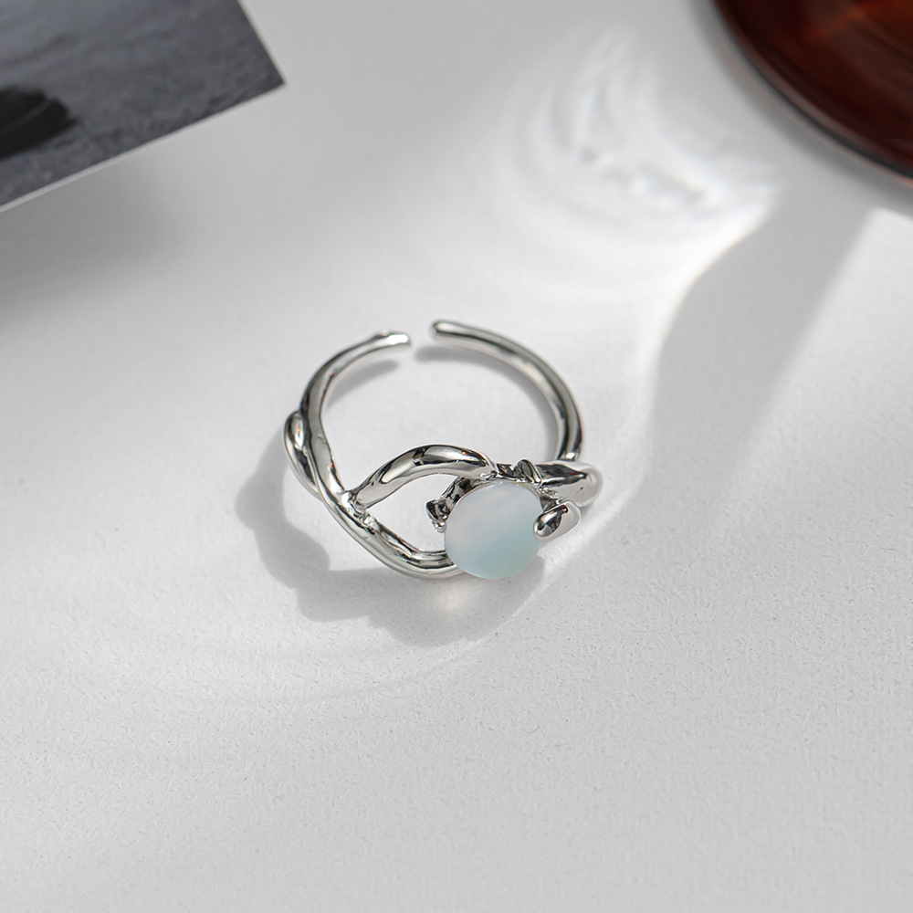 Korean Version Of Irregular Geometric Lines Open Ring