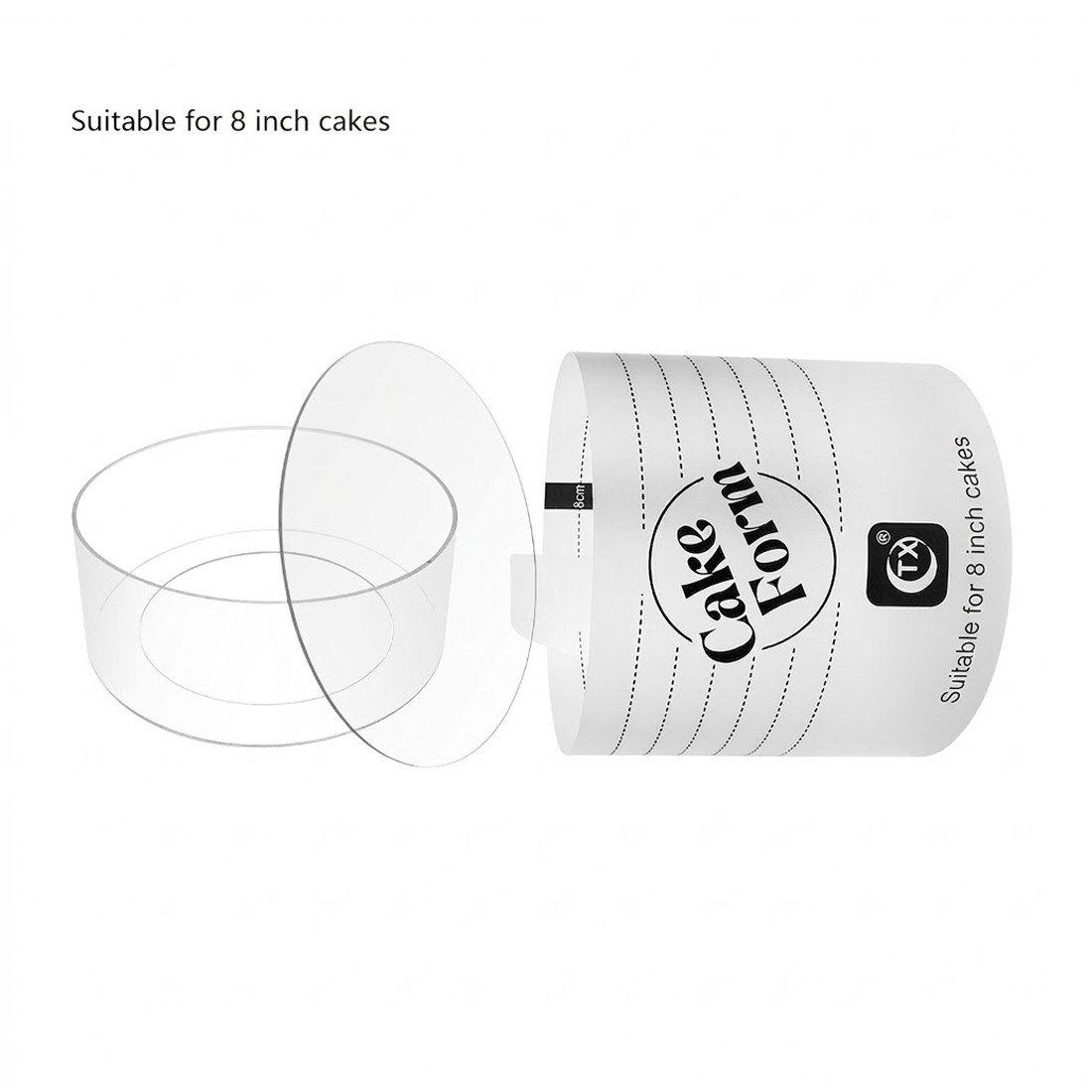 2Pcs Acrylic Cake Mold Round Mousse Form Adjustable Ring Bakery — image 8