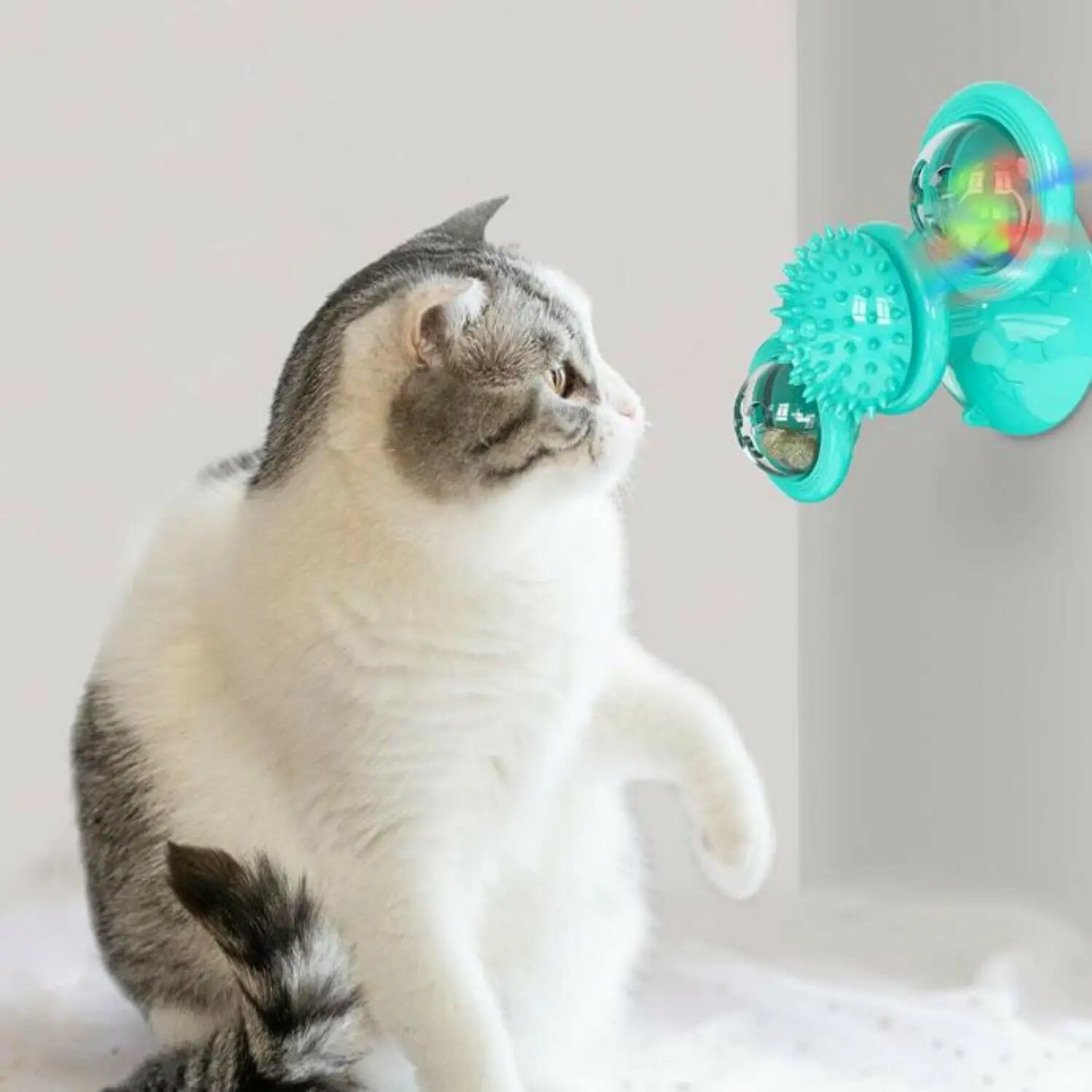New Windmill Cat Toys Cute Rotating Interactive