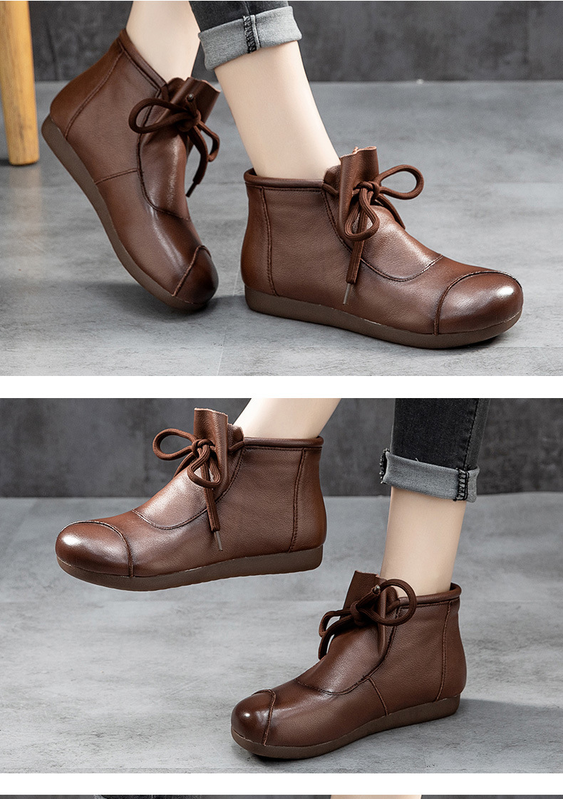 Title 11, Chaussures montantes femme en cuir faites main ...