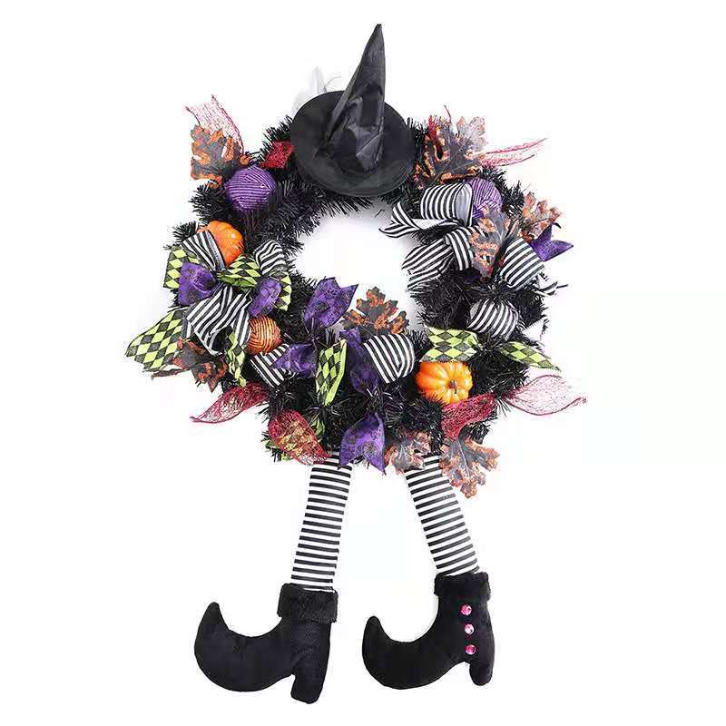 Halloween door hanging wreath supplies decoration halloween