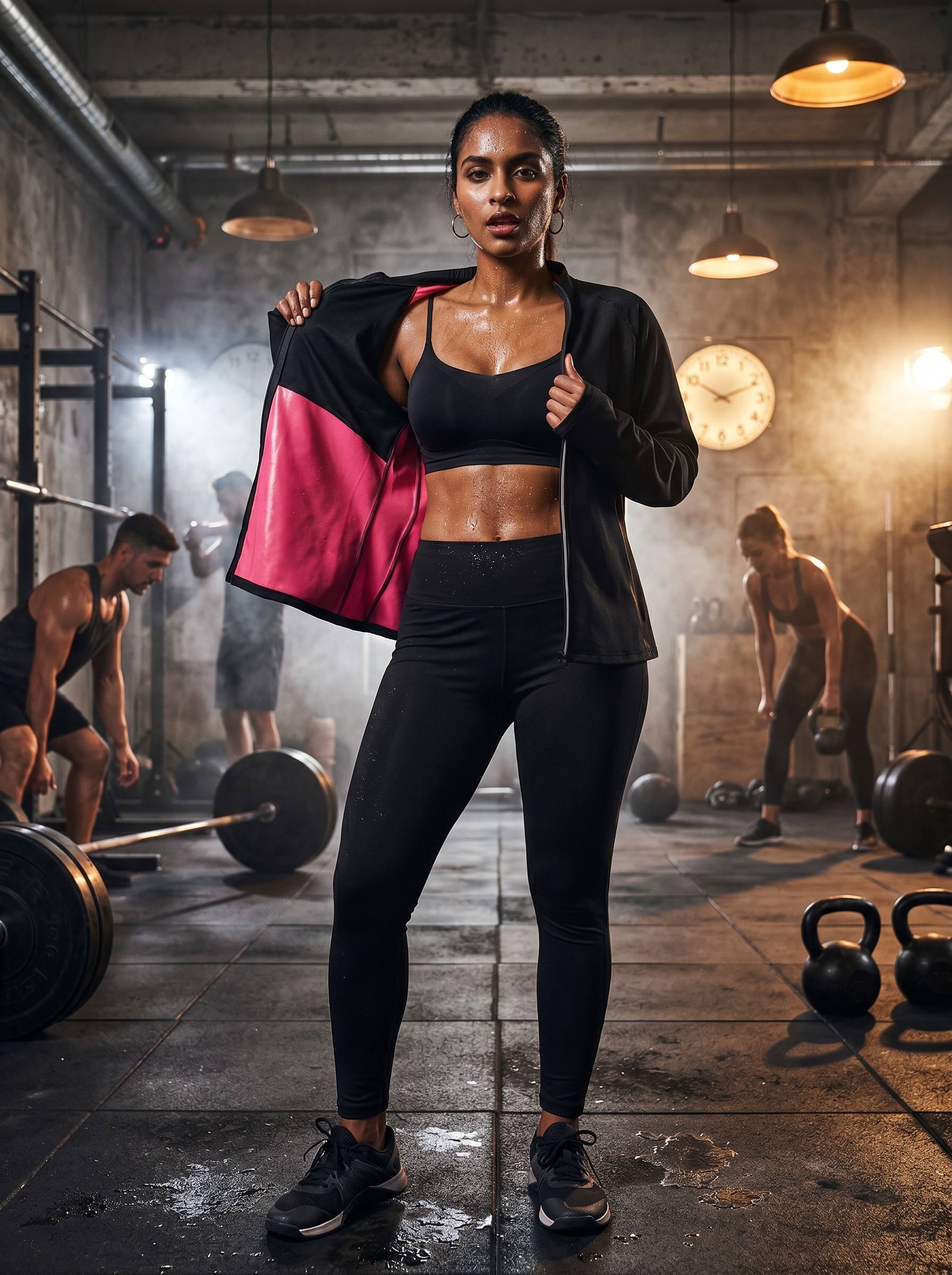 Sauna Jackets For Women Long Sleeves Sweat Suit Weight Loss Shirt Zipper Workout Gym Exercise Body Shaper 2