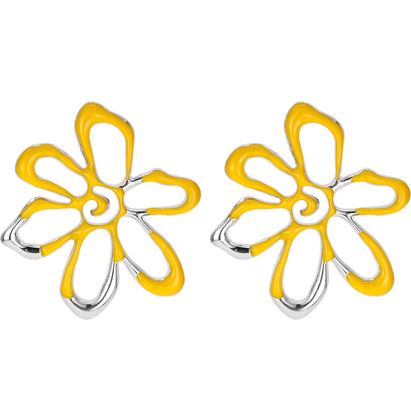 Japan And South Korea Personality Irregular Small And Simple Earrings Dripping Oil