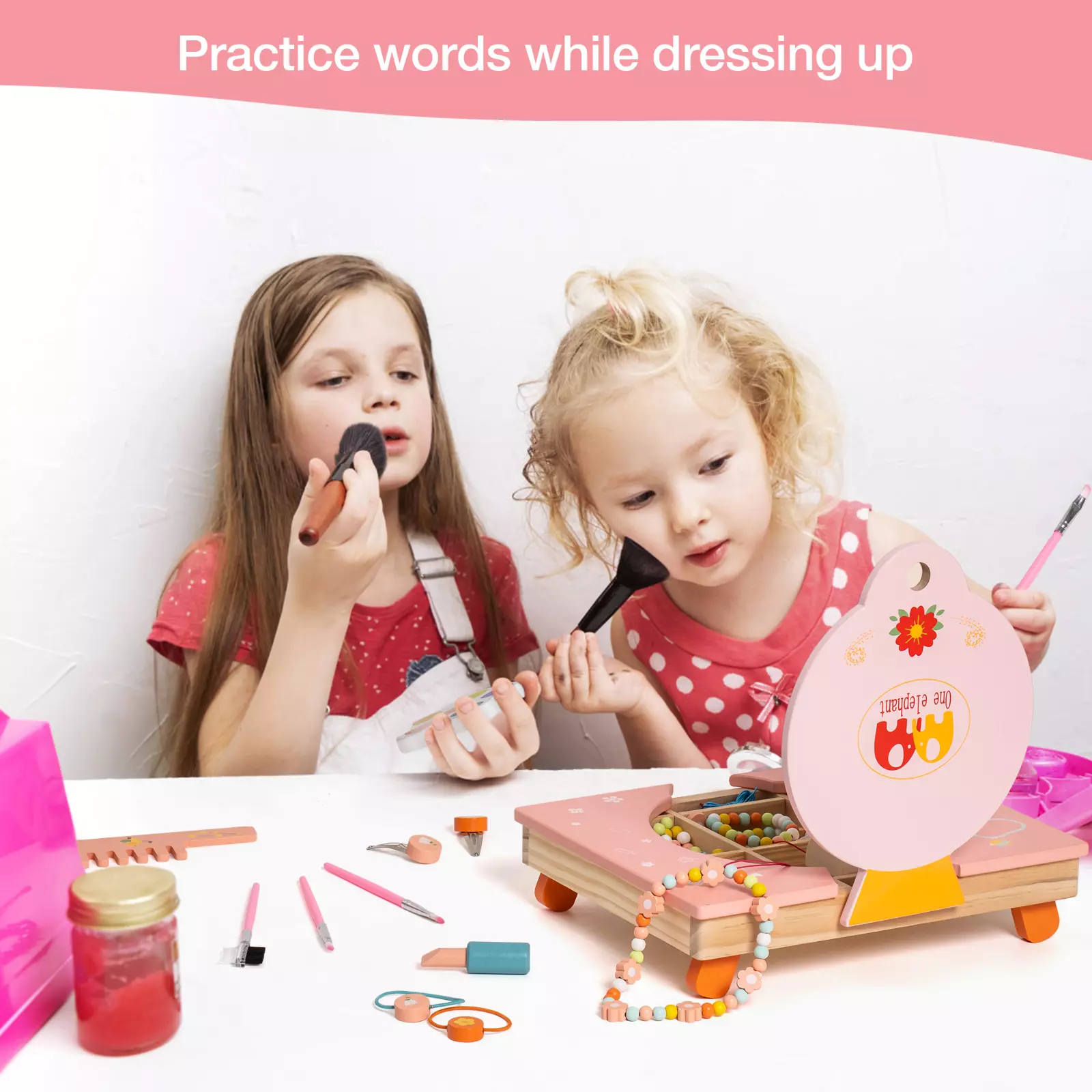 Wooden Cosmetic Makeup Preschool Set - Pretend Play. Baby Pretend Play Preschool Toys for 3+ Year Old Kids, Girls & Boys, toy Furniture, Baby products, Baby toys Brand Name: Robud Material: Wood Size: 11.6 x 9.25 x 10.6 inch.