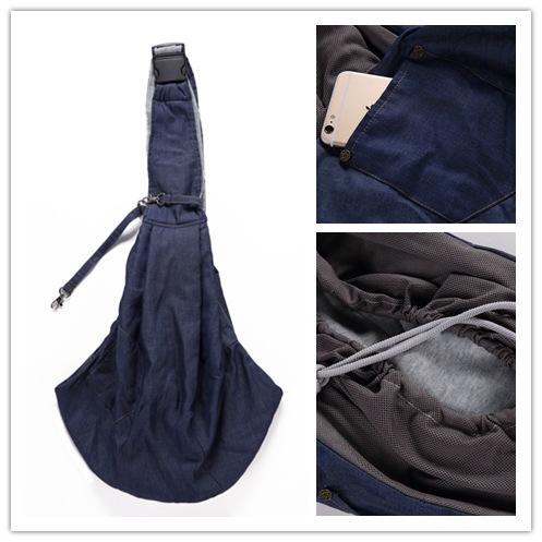 Dark blue double bag adjustabl