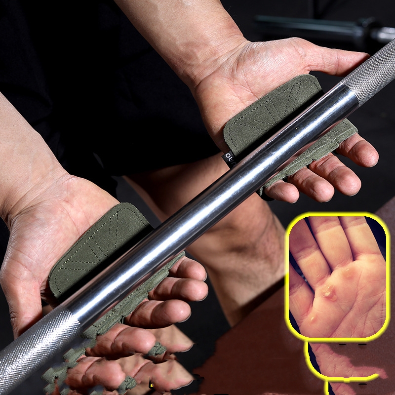 قفازات نصف الإصبع الرياضية من جلد البقر مع دعم المعصم ومضاد للانزلاق