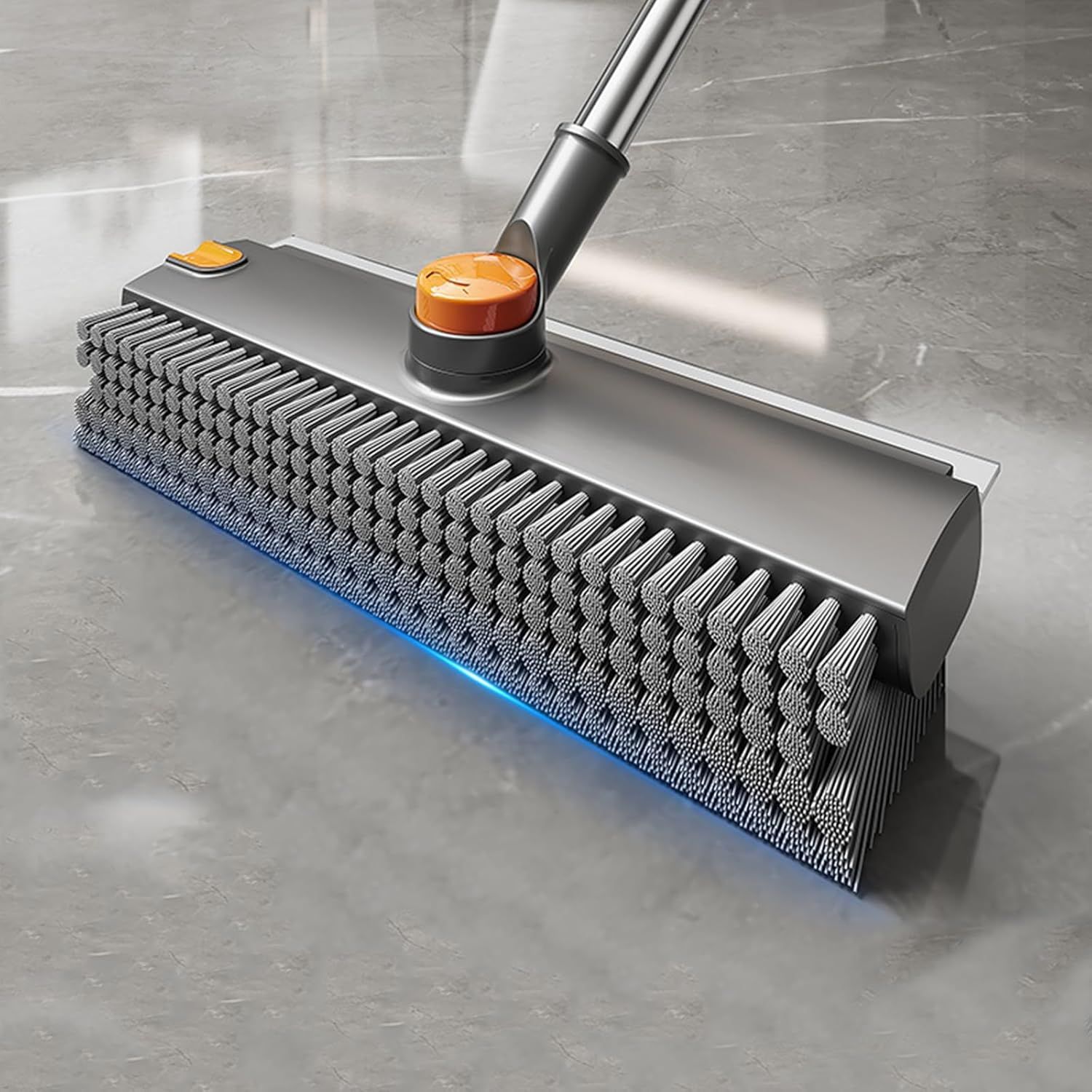 Scrub Brush With Long Handle, Floor Scrub Brush Squeegee Broom For Cleaning, 3 In 1 Shower Scrubber Floor Broom Squeegee For Concrete Tile Wall Deck Patio Grey — foto 7
