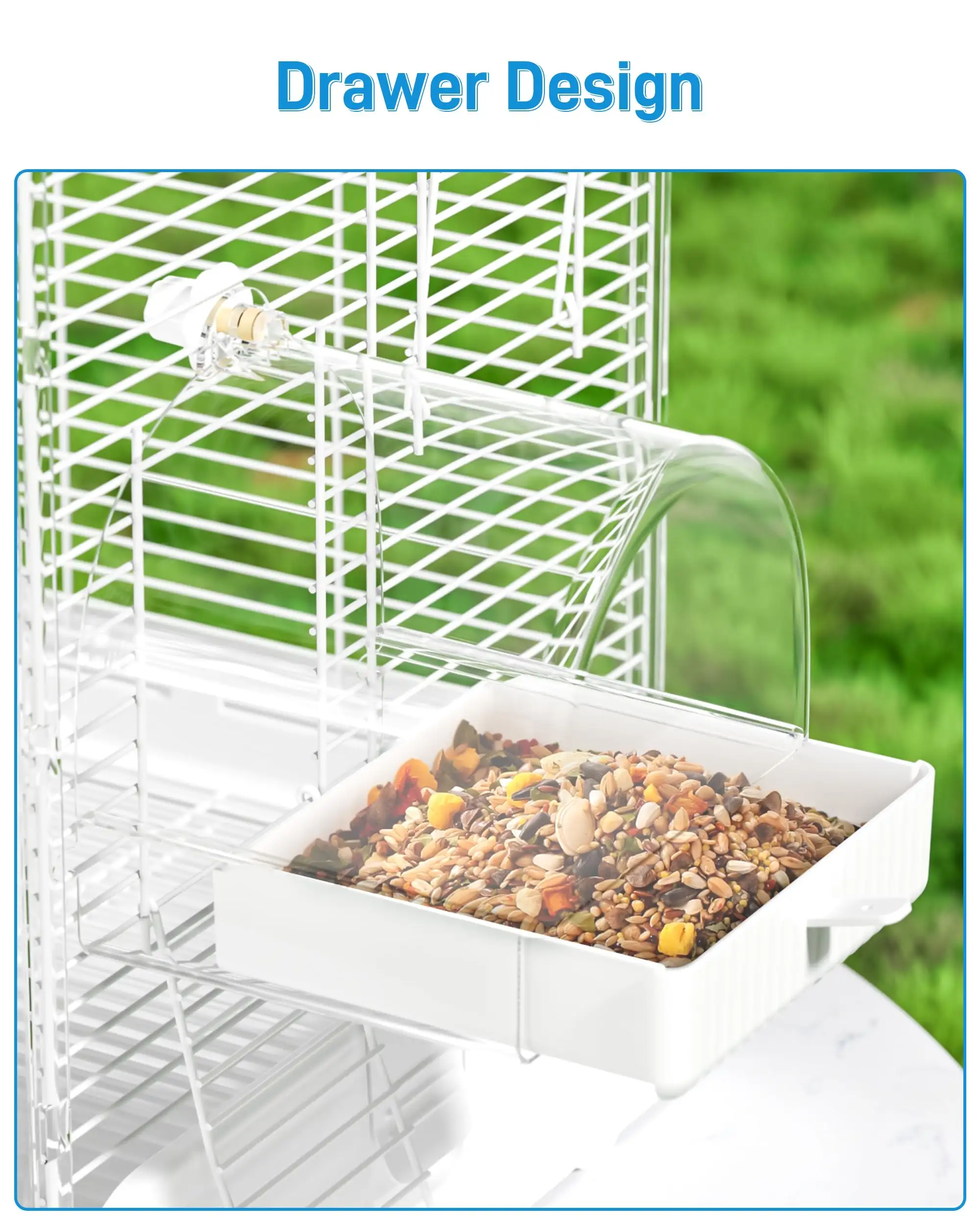 Hanging Bird Bath For Cage, 3 In 1 Multifunction Bird Bath&Bowl&House, Bird Cage Accessories Suitable For Small To Medium Birds, Like Lovebirds, Finches, Parake