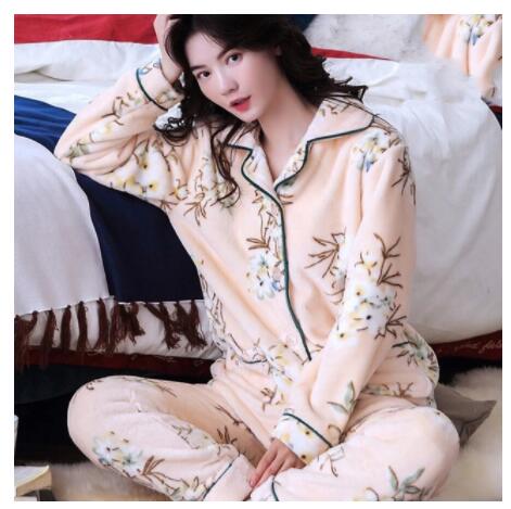 Title 7, Pajamas Womens Warm And Thick Flannel Long-sle...