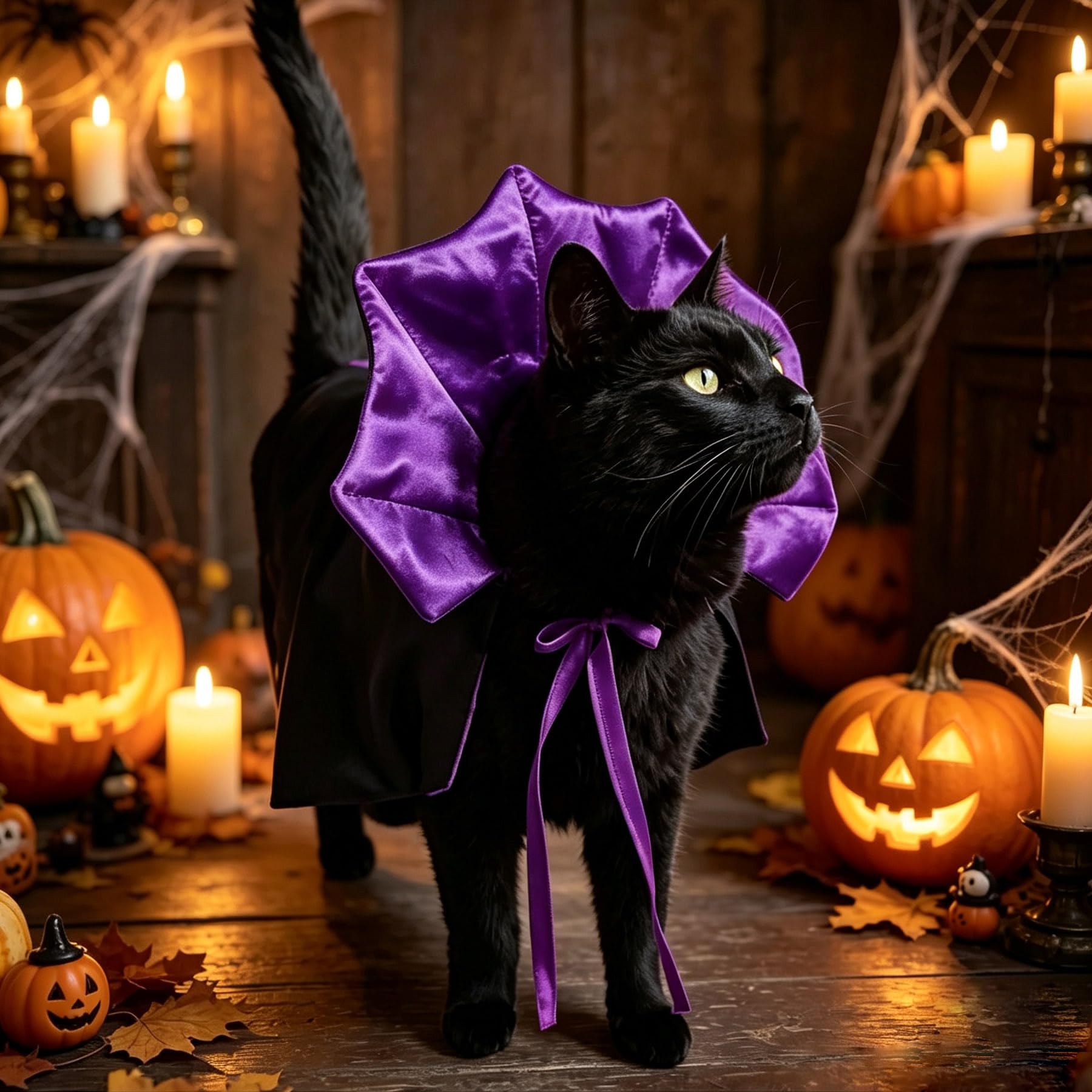 Cat Halloween Costumes Pet Cat Dog Halloween Vampire Costume Devil Vampire Cape Cloak Halloween Costumes For Cats Dogs Pets 2