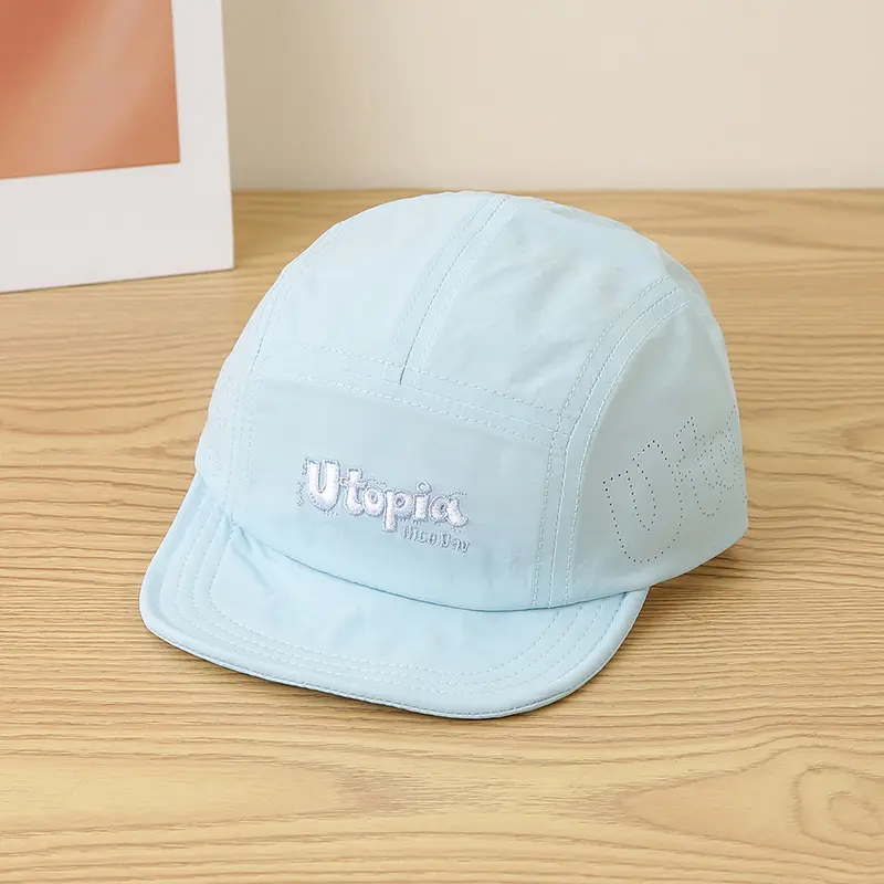 Single-color Children's English Alphabet Embroidered Adjustable Waterproof Lightweight Simple Casual Brimless Baseball Cap For Outdoor Travel