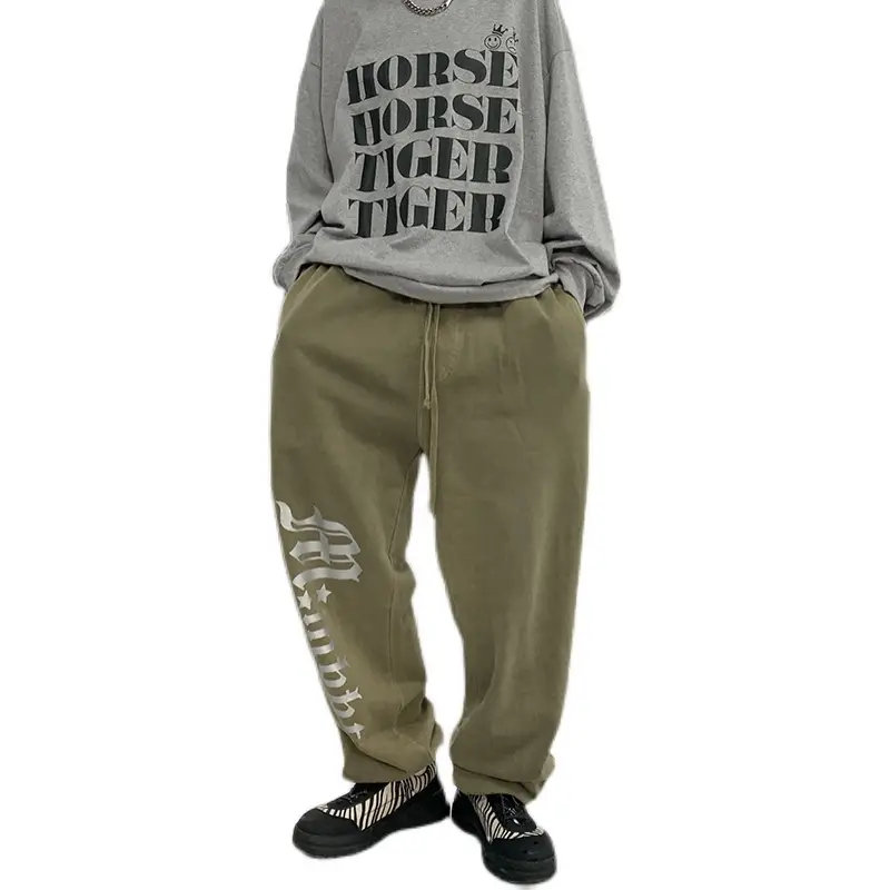 Original Vintage Washed Distressed Letter Sweatpants