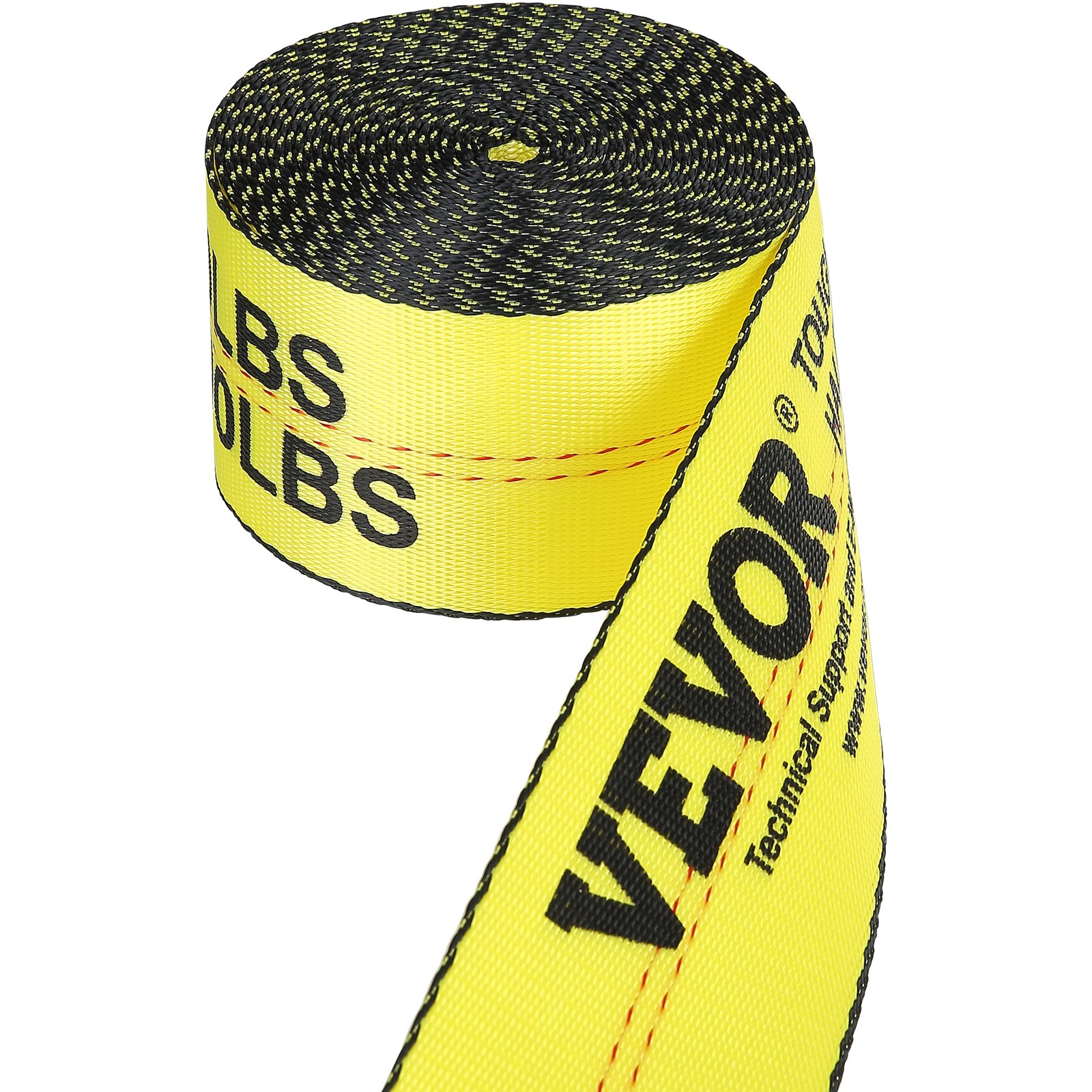 Vevor 18000 lb break strength winch strap coiled compact for truck cab toolbox storage