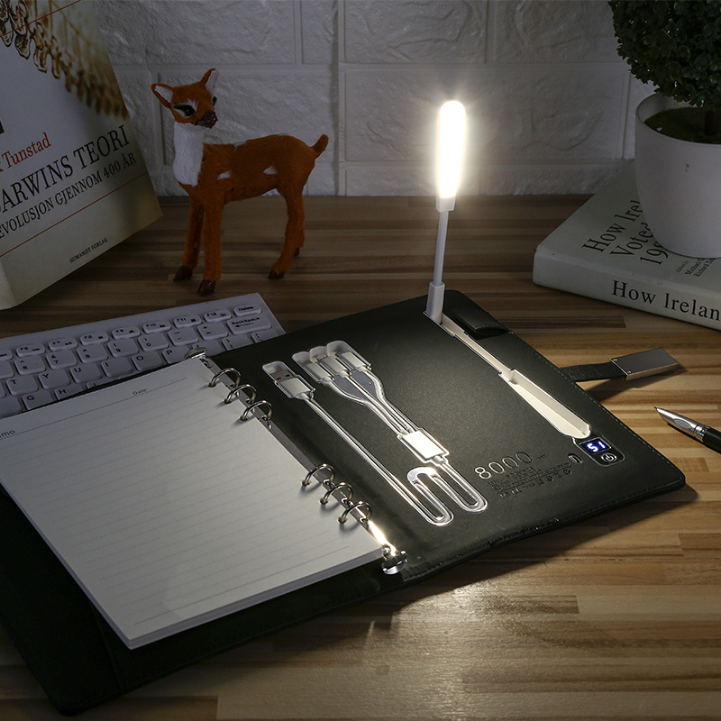 Power Bank Notepad With Desk Lamp