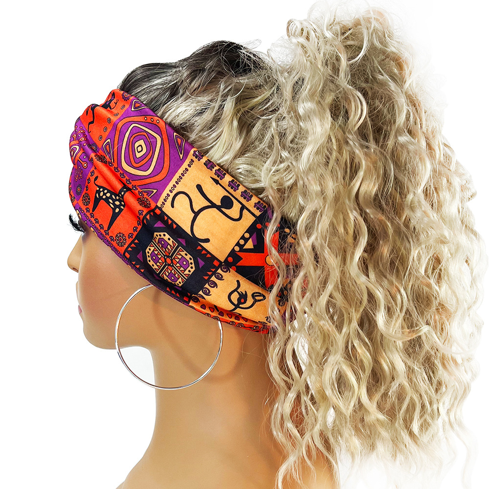 Title 9, Printed Hair Band Sports Sweat-absorbent Stretc...