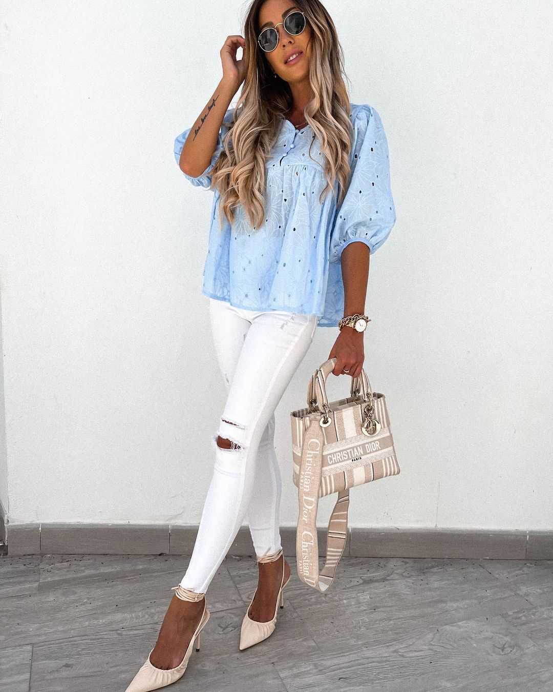 Large Size Mid-sleeve Loose Shirt