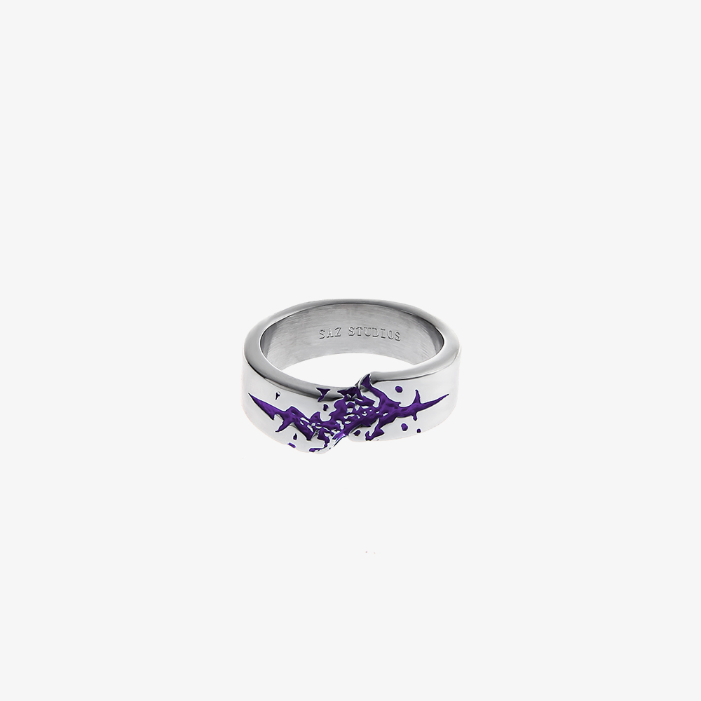 Title 2, Texture Colorful Irregular Fashion Ring