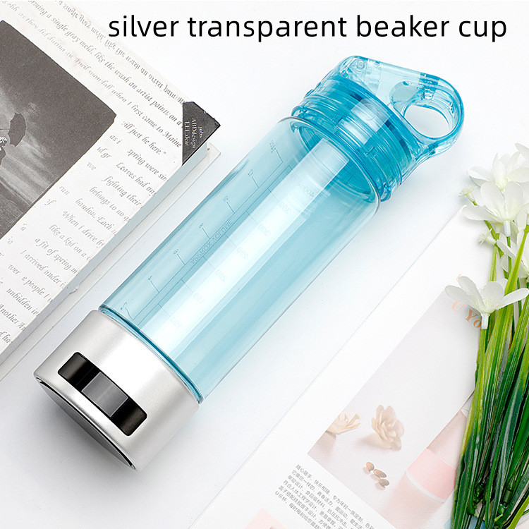 Silver transparent beaker cup