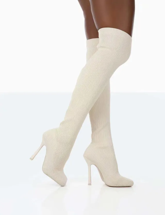 Thigh High Boots Women Over The Knee Long Boots Fashion Shoes White - Shop at LoveMi