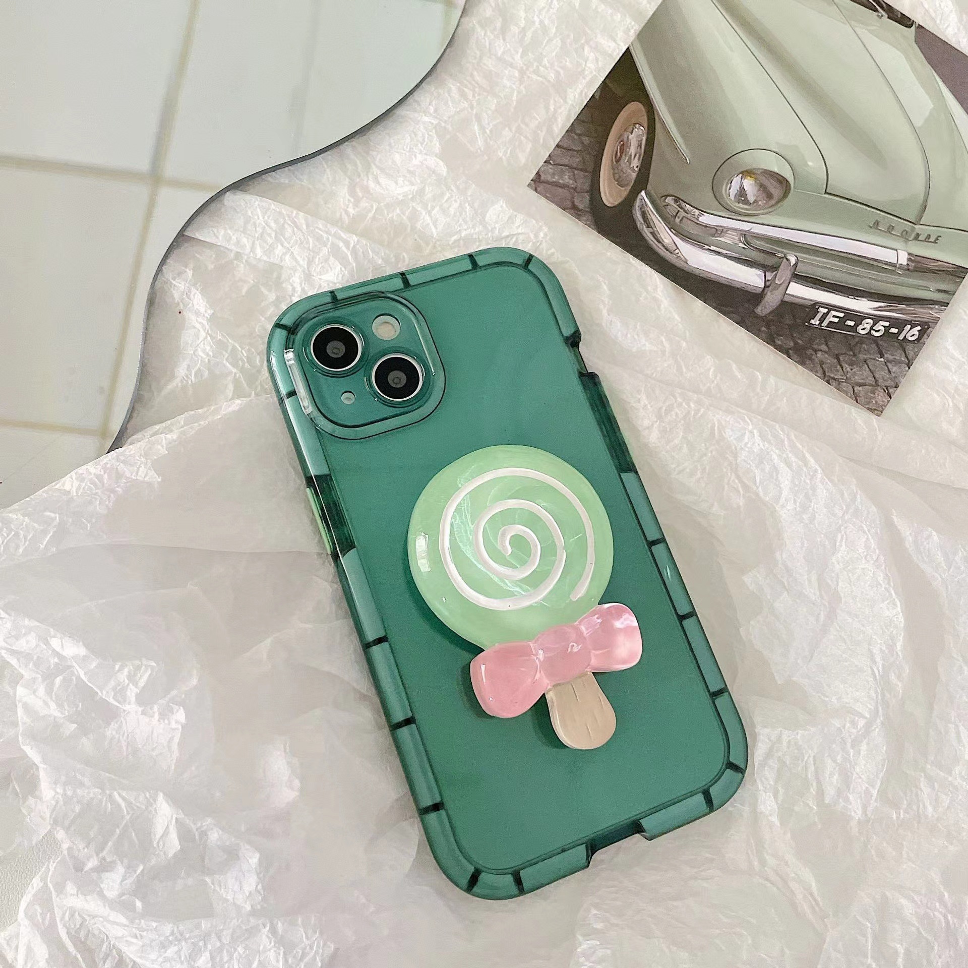 Creative Cute Lollipop Mobile Phone Folding Telescopic Desktop Stand - Image 9