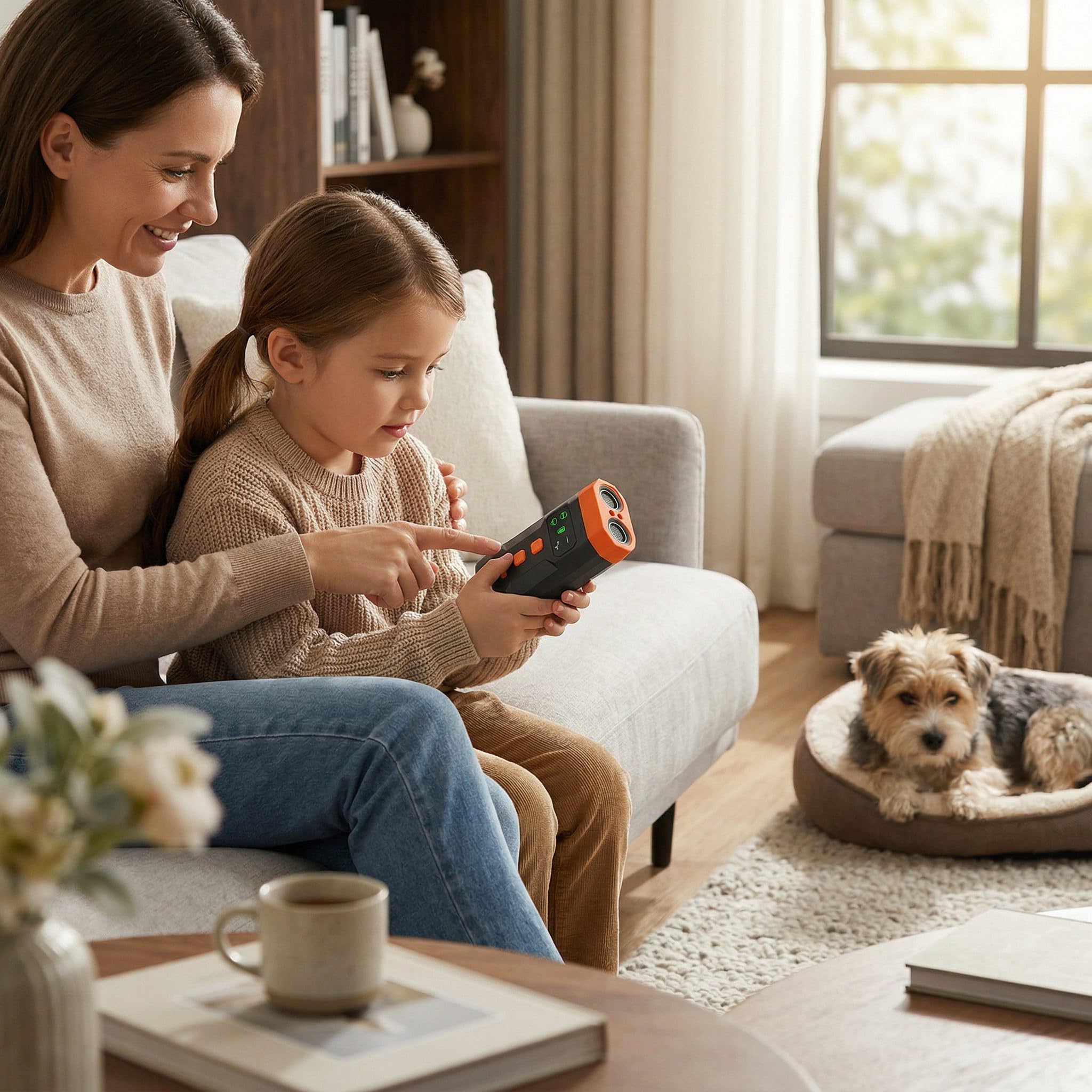 Dispositivo ultrasónico para disuadir a los perros de ladrar, con un alcance efectivo de 33 pies, para uso en interiores y exteriores; sistema de control de ladridos recargable, seguro y respetuoso con los animales, con bloqueo de seguridad para niños, para corregir eficazmente el comportamiento de ladrido de los perros