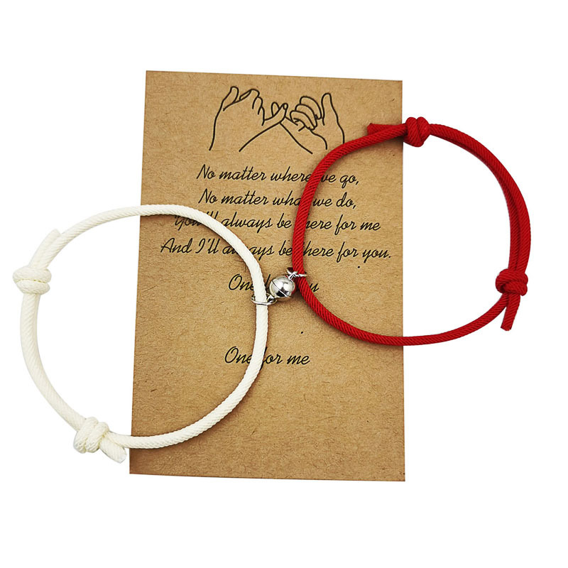 A Pair Of Simple Milanese Rope Magnetic Couple Bracelets