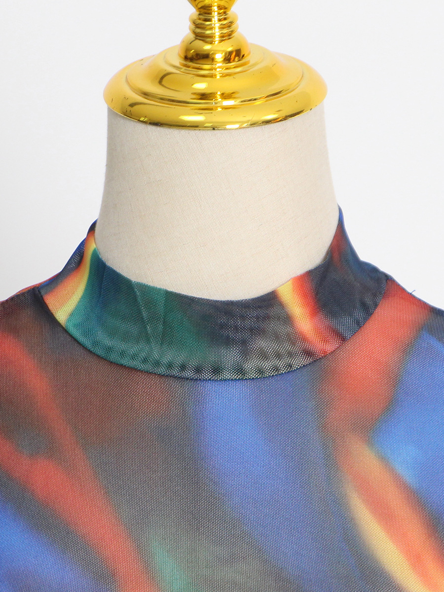 Tie-Dye Long Sleeve Maxi Dress, picture 8 of 8