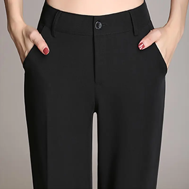 Women's Fashion Plus Size Casual Wide-leg Suit Pants
