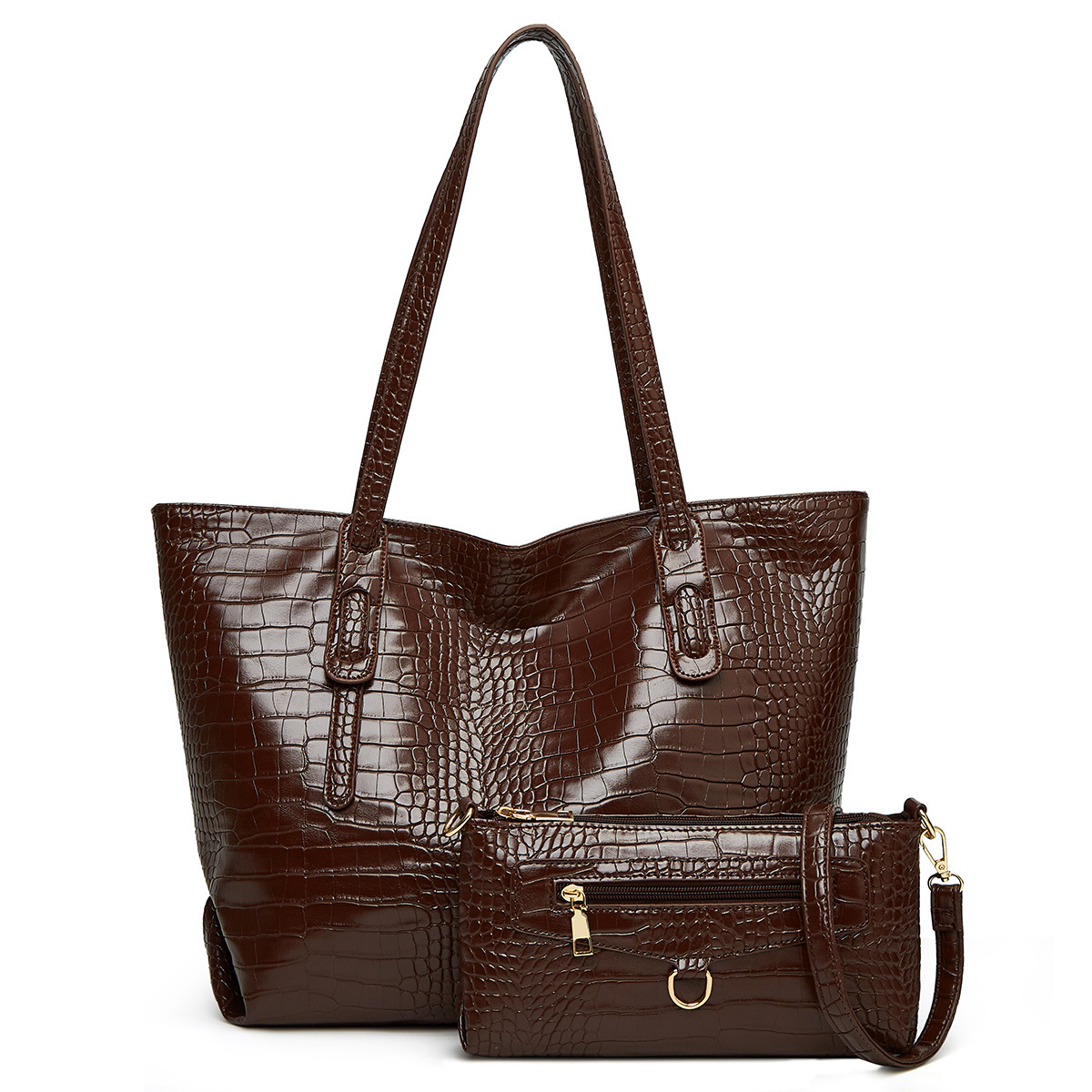 New Trendy Print Tote One shoulder Messenger Bag Coffee - Shop at LoveMi