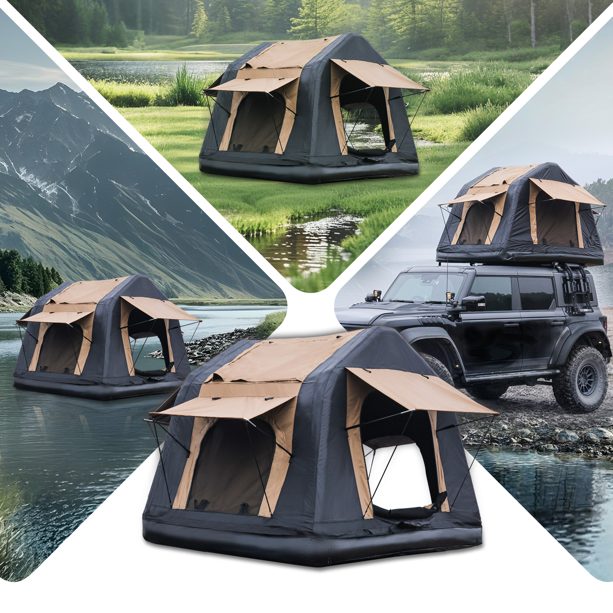 Amphibious Inflatable Car Roof Top Tent - Image 2