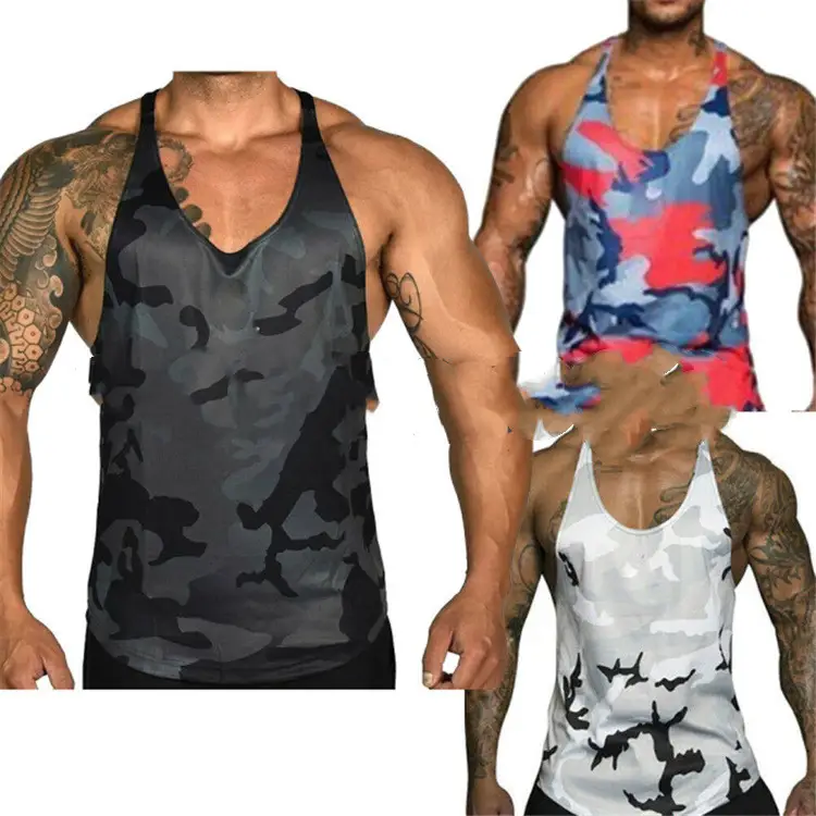 Men's Camouflage Tank Top Sleeveless Gym Shirt