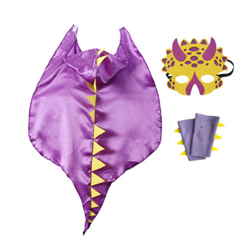 زي عرض الفتيات بتصميم معطف ديناصور