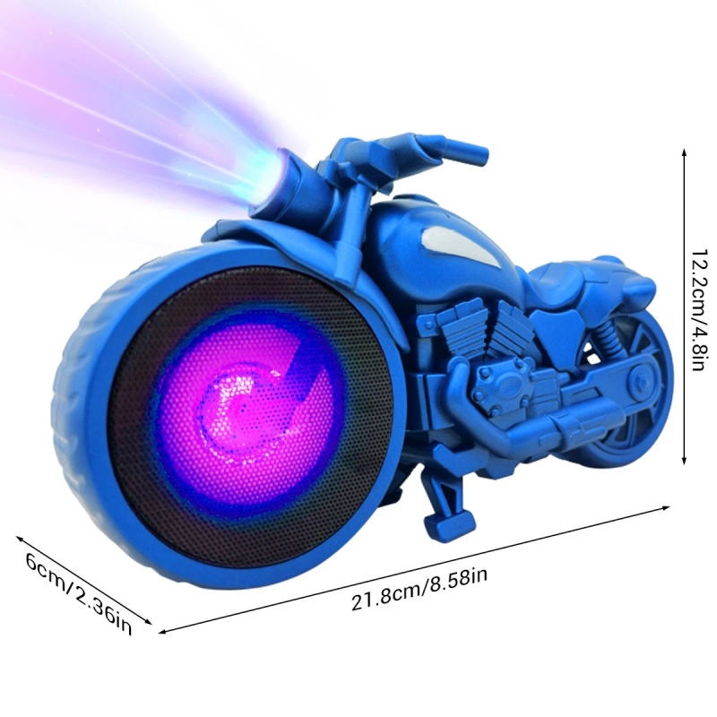 Retro Design Portable Bluetooth Speaker Motorcycle Replica TF Card LED FM Radio 10