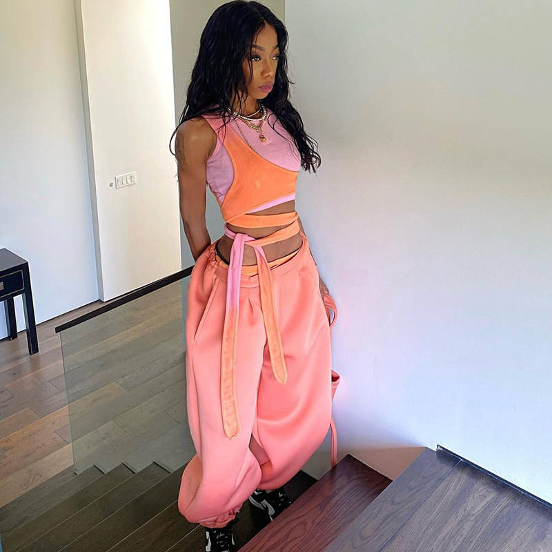 Solid Color Ins Fashion Casual Loose Leggings Trousers