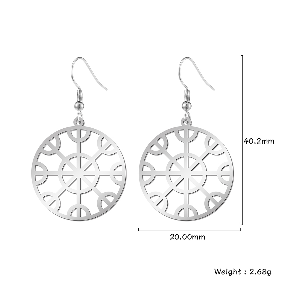 Women's Stainless Steel Six-pointed Star Hollow Earrings