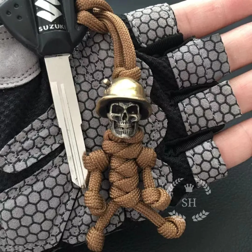 Skull Retro Old Knife Pendant Car Key Pendant - Coffee