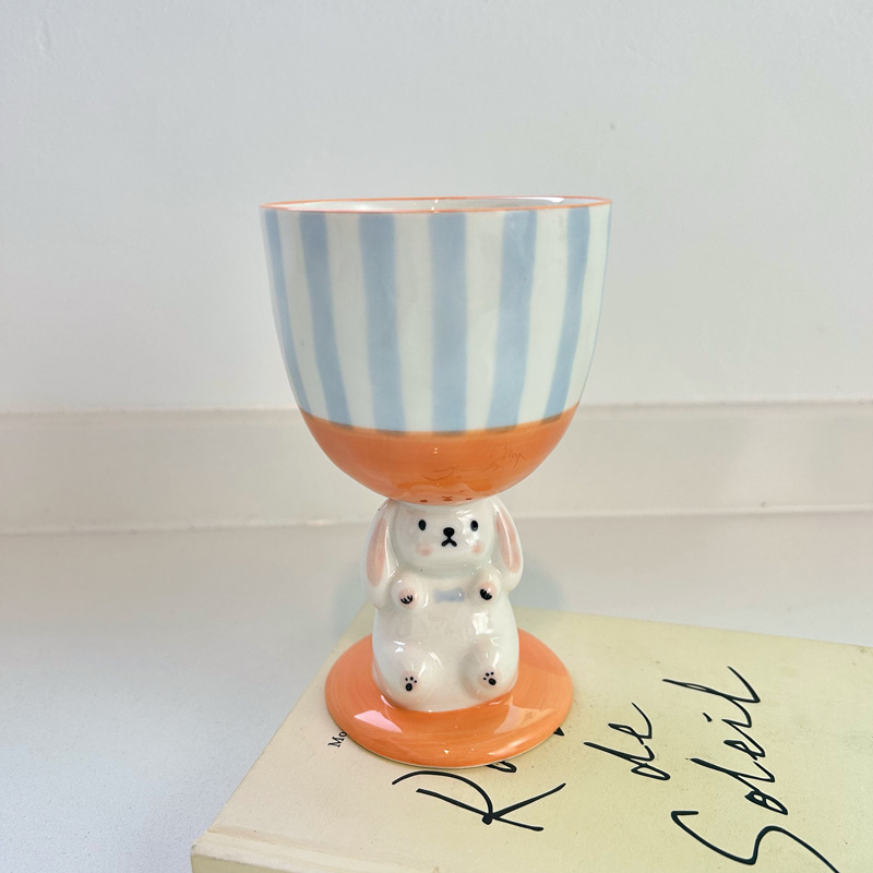 Title 6, Healing Rabbit Goblet Cute Hand Painted