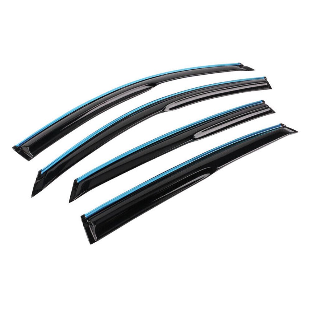 For 18-22 Accord Sedan 4DR MUG Style Window Visors Rain Guard Vent Chrome Trim
