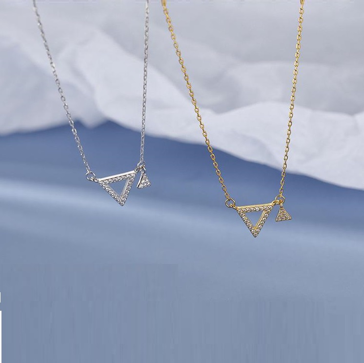 Women's Zircon Pendant Triangle Geometry Necklace