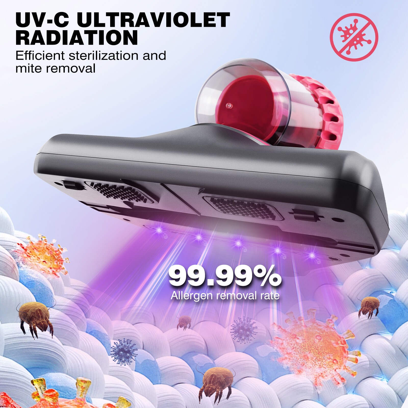 UV Mite Remover Home Bed Mattress Vacuum Sofa USB Charging Cleaner Handheld — image 4
