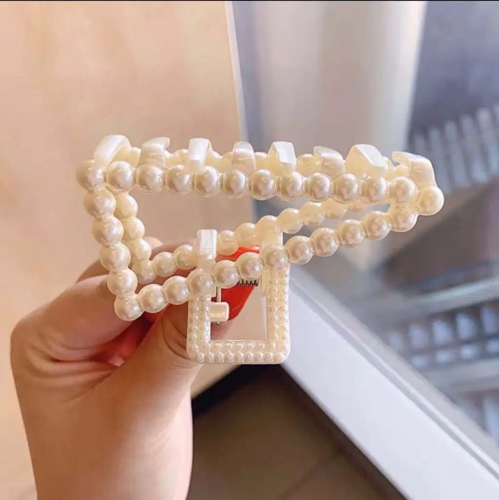 Japanese And Korean Ins Pearl Hairpin Temperament - Geometry