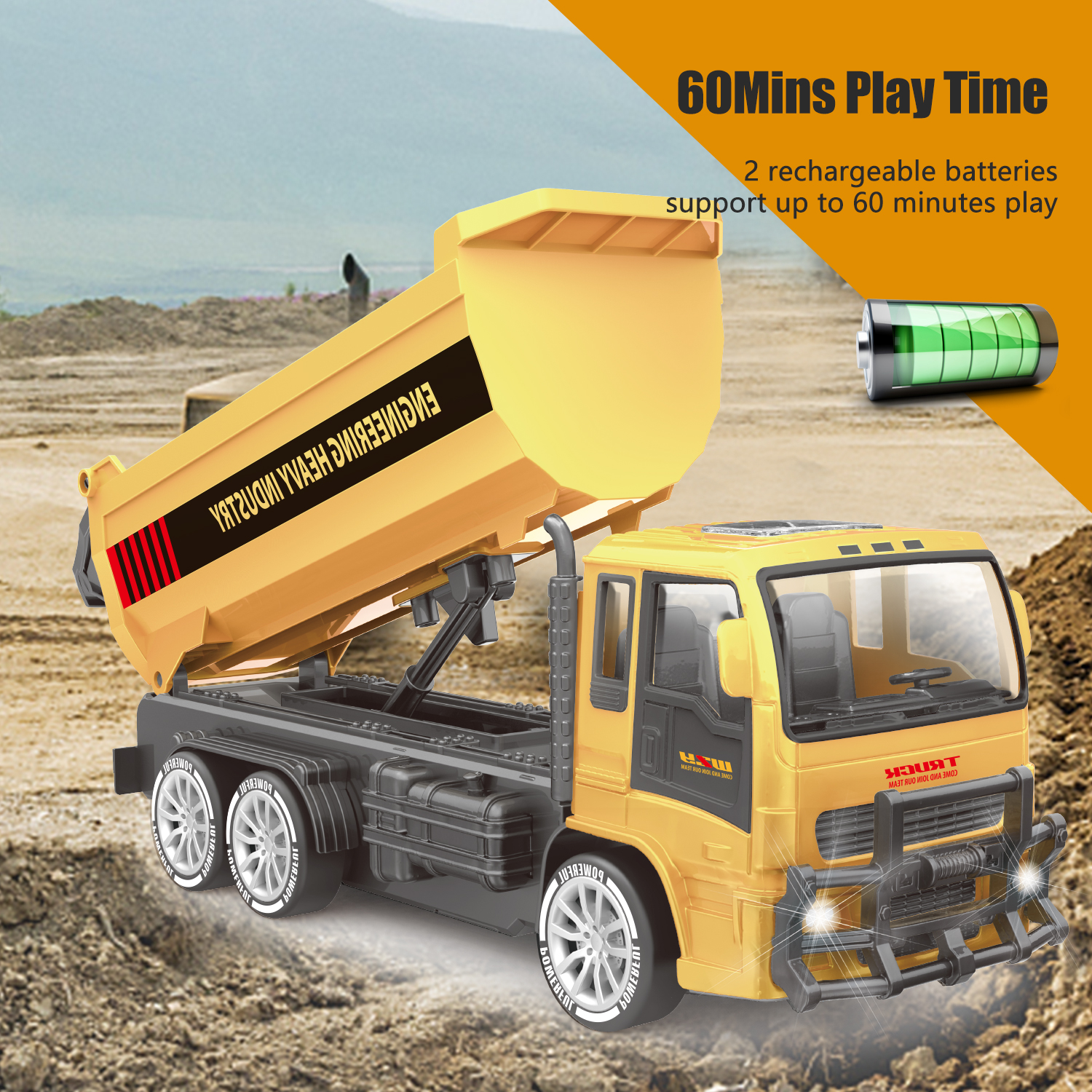 2025 Remote-controlled Engineering Vehicle Toys, Dump Truck Toys,Kids Gifts 4