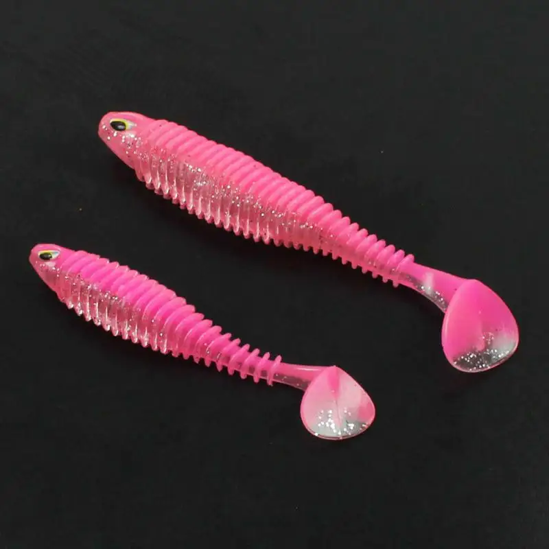 Luya Big T-tail Soft Fish Bait with Crank Lead