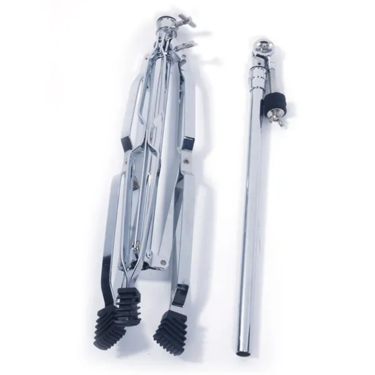 Glarry Straight Cymbal Stand Drum Hardware Percussion Mount Holder Gear Set Silver_voghion.com