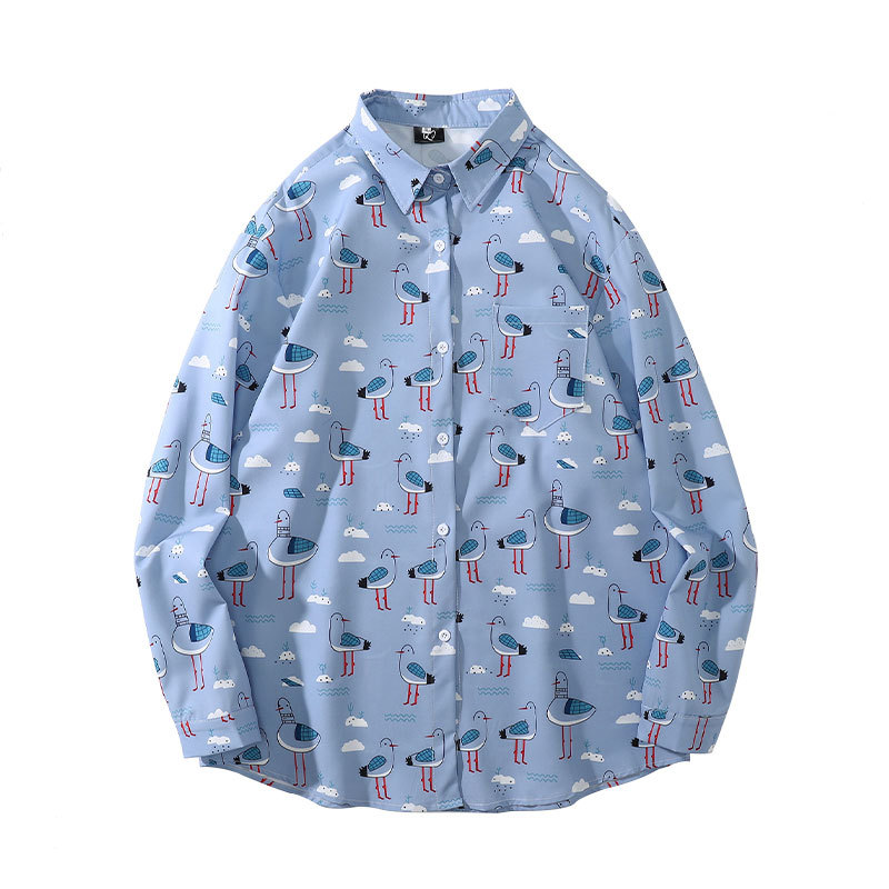 Title 1, Dames Losse Street Cartoon Print Casual Shirt. ...