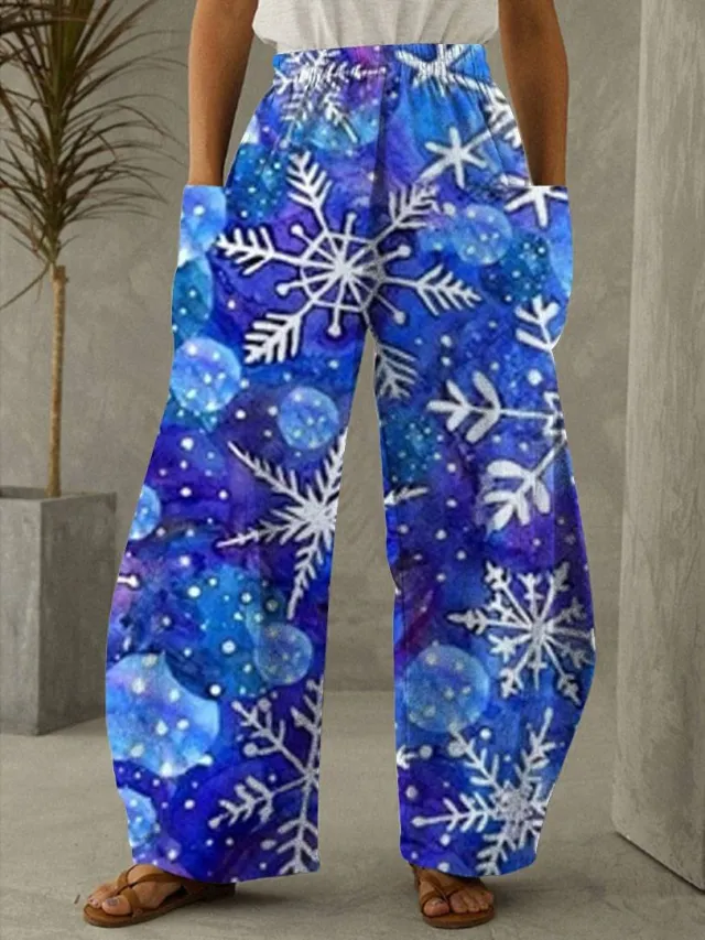 New Christmas Style Street Hipster Mid waist Wide leg Pants 2 Style - Shop at LoveMi