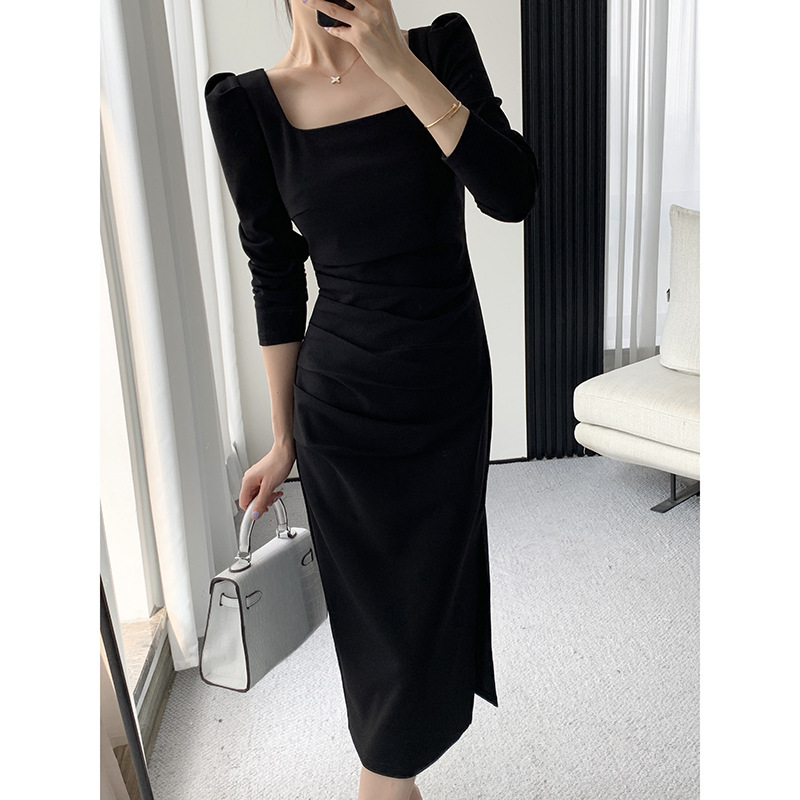 Long Sleeve Square-Neck Maxi Dress, picture 5 of 7