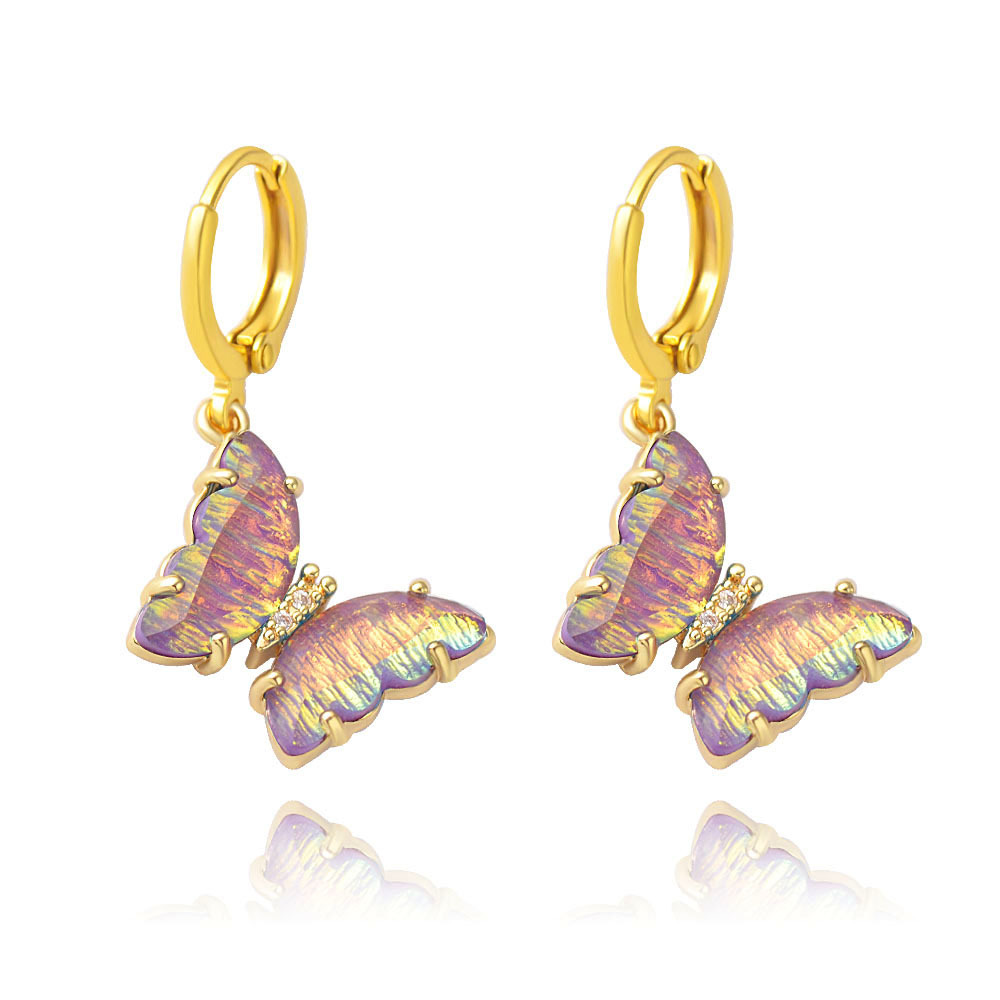 Temperament Butterfly Ear Buckle French Super Fairy Earrings