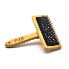 Goldpets Bamboo And Wood Air Cushion Needle Comb Long Hair Cat And Dog Open Knot Wooden Needle Comb Pet Beauty Slicker Brush - Point - View 1